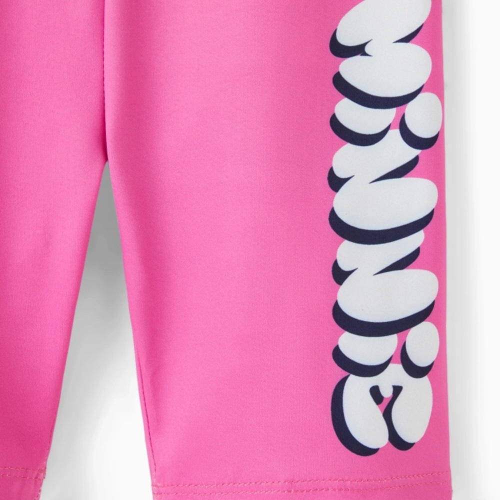 Disney Minnie 2pcs Girl Checkmate Grid pattern Sporty Vest and Leggings Set - Picture 6 of 11